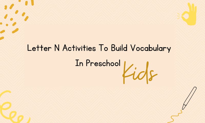 n words for kids, words that start with n activity ideas, how to teach words that start with n to kids